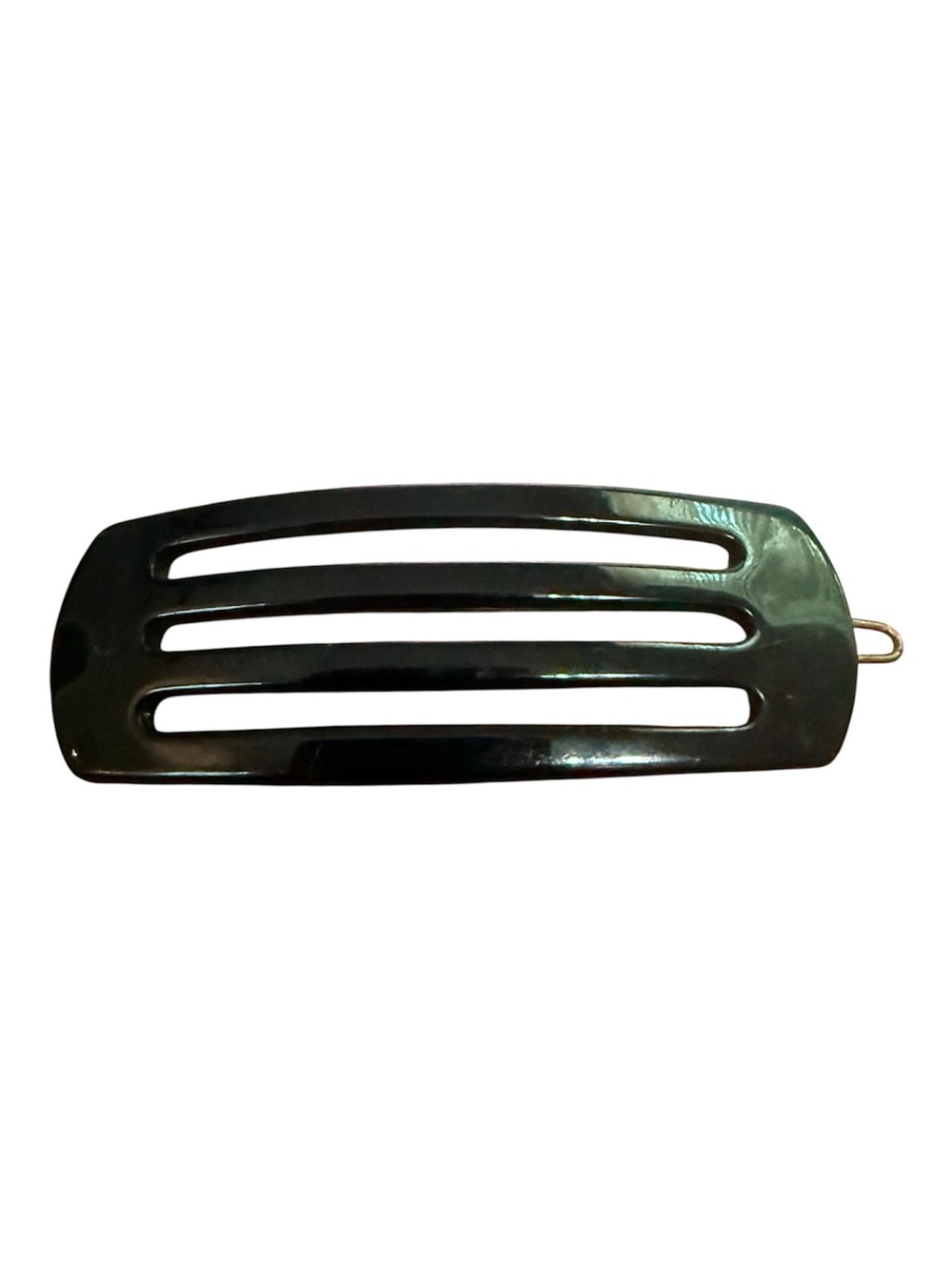 1960’s Vintage French Barrette Hair Clip in Jet Black, Mod Fashion, 2.5”, Unworn